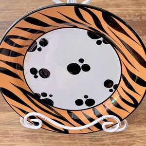 Collectible Evandale Funky Animal Print Pottery Plate or Accent Platter